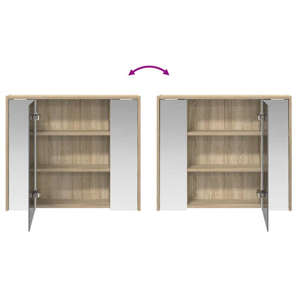 vidaXL Bathroom Mirror Cabinet Sonoma Oak 73.5 x 16 x 62.5 cm