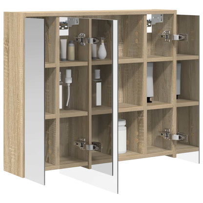 vidaXL Bathroom Mirror Cabinet Sonoma Oak 73.5 x 16 x 62.5 cm