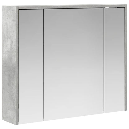 vidaXL Bathroom Mirror Cabinet Concrete Grey 73.5 x 16 x 62.5 cm