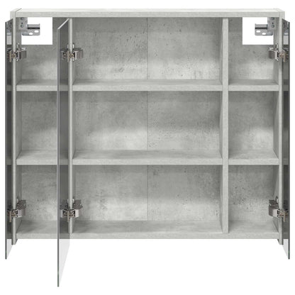 vidaXL Bathroom Mirror Cabinet Concrete Grey 73.5 x 16 x 62.5 cm