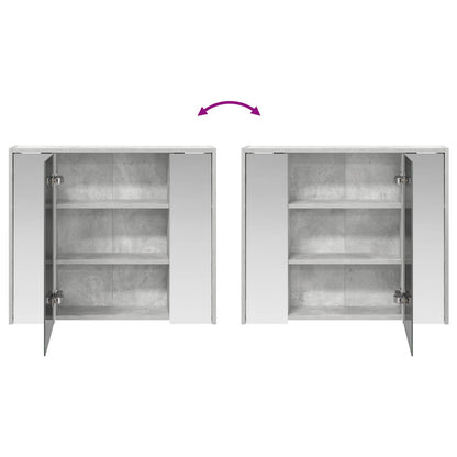 vidaXL Bathroom Mirror Cabinet Concrete Grey 73.5 x 16 x 62.5 cm