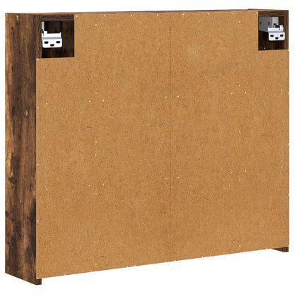 vidaXL Bathroom Mirror Cabinet Smoked Oak 73.5 x 16 x 62.5 cm