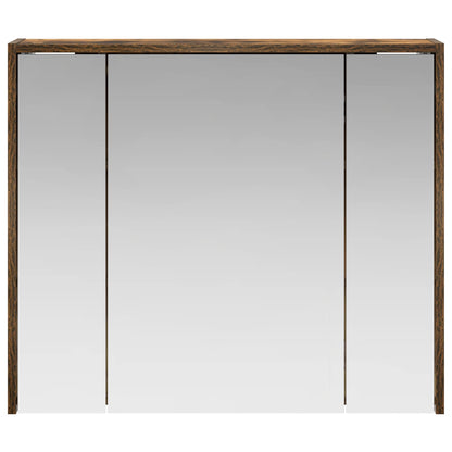 vidaXL Bathroom Mirror Cabinet Smoked Oak 73.5 x 16 x 62.5 cm