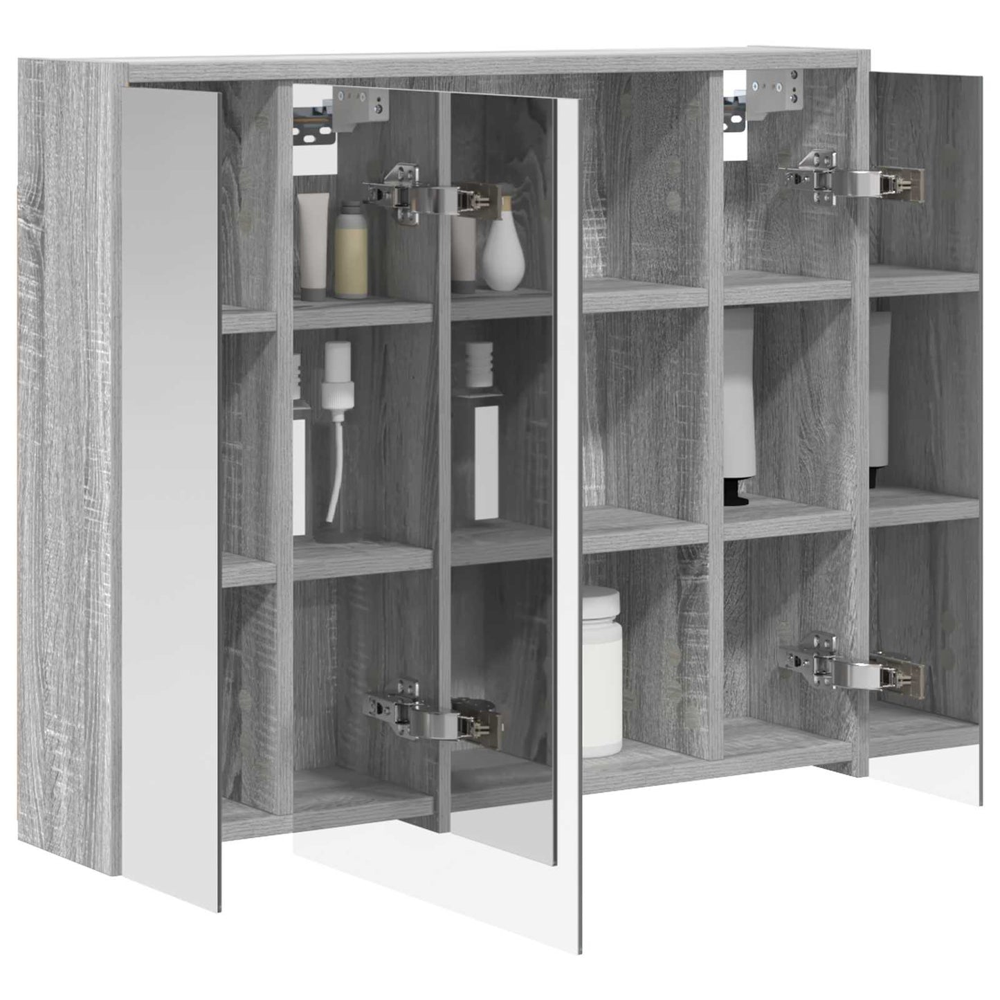 vidaXL Bathroom Mirror Cabinet Grey Sonoma 73.5 x 16 x 62.5 cm