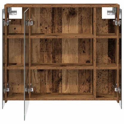 vidaXL Bathroom Mirror Cabinet Old Wood 73.5 x 16 x 62.5 cm