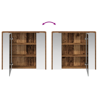 vidaXL Bathroom Mirror Cabinet Old Wood 73.5 x 16 x 62.5 cm