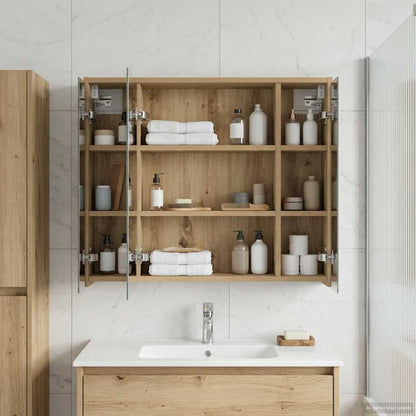 vidaXL Bathroom Mirror Cabinet Artisian Oak 73.5 x 16 x 62.5 cm