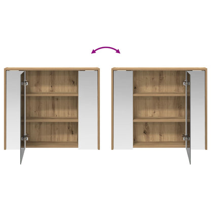 vidaXL Bathroom Mirror Cabinet Artisian Oak 73.5 x 16 x 62.5 cm