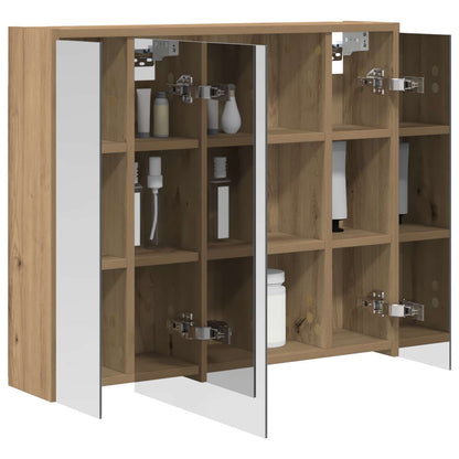 vidaXL Bathroom Mirror Cabinet Artisian Oak 73.5 x 16 x 62.5 cm