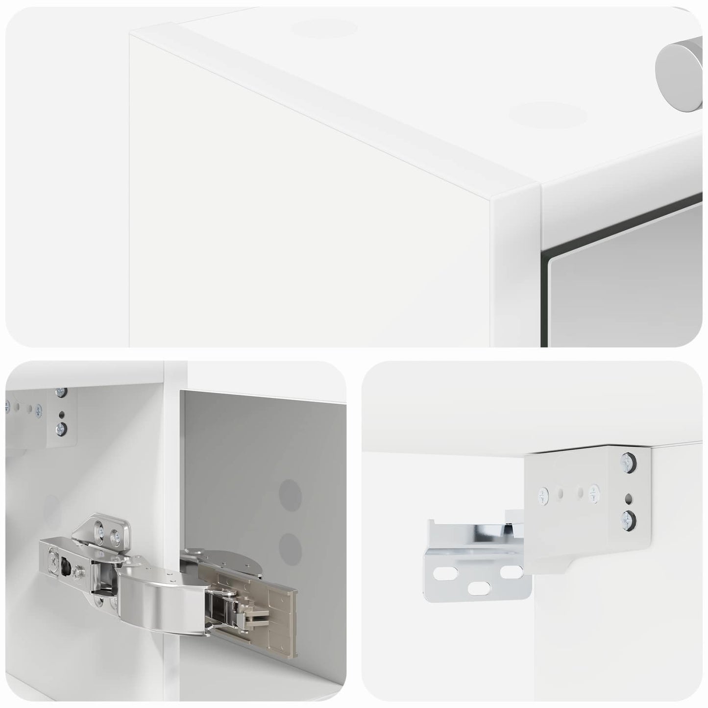 vidaXL Bathroom Mirror Cabinet White 73.5 x 16 x 62.5 cm