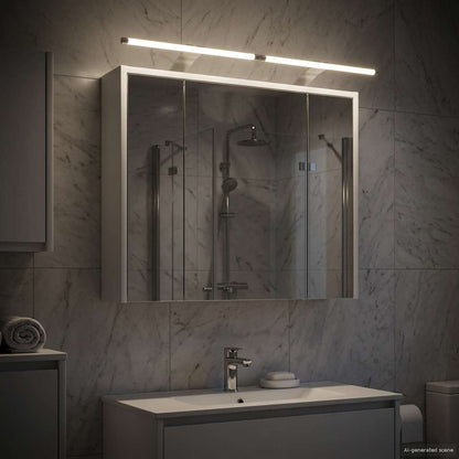vidaXL Bathroom Mirror Cabinet White 73.5 x 16 x 62.5 cm