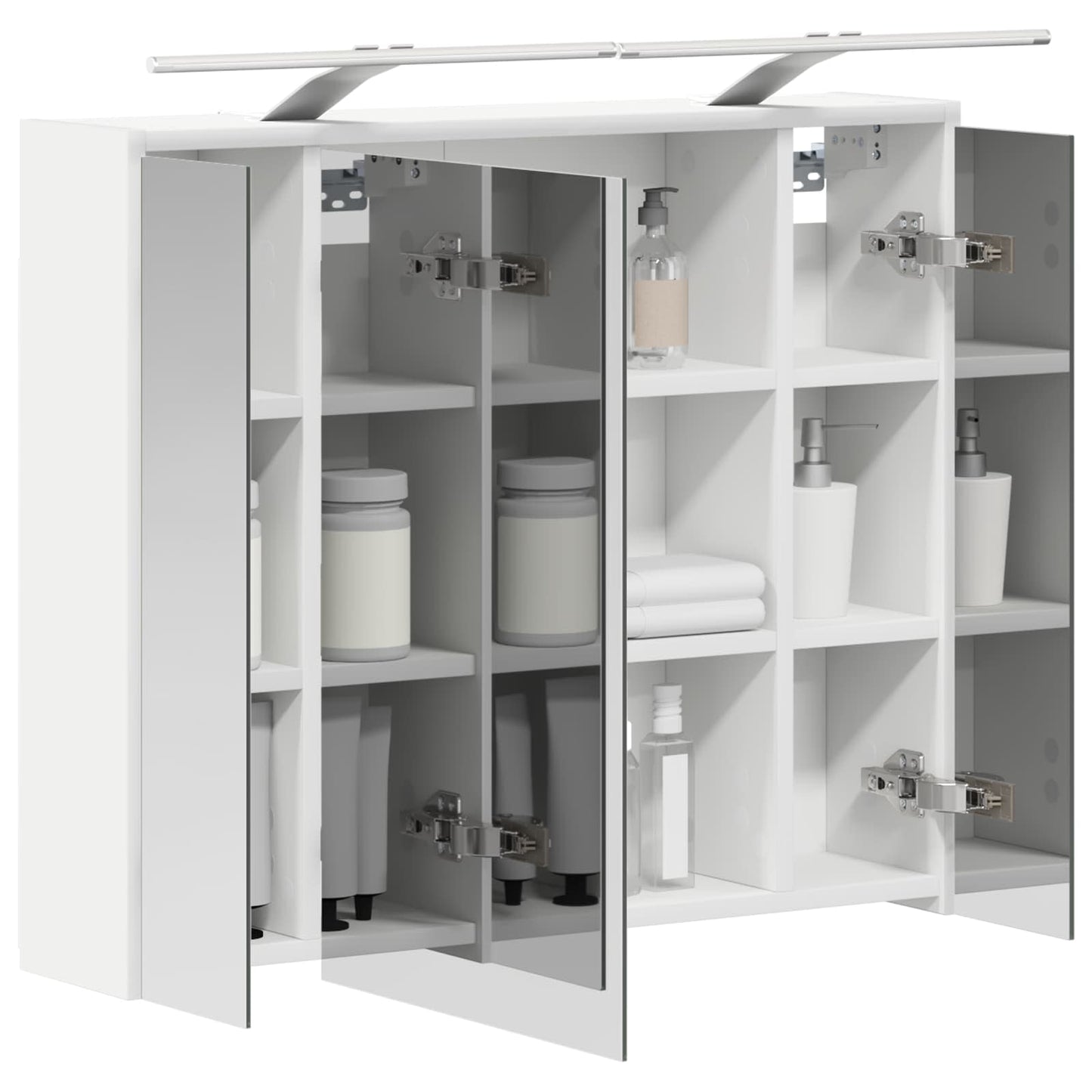 vidaXL Bathroom Mirror Cabinet White 73.5 x 16 x 62.5 cm