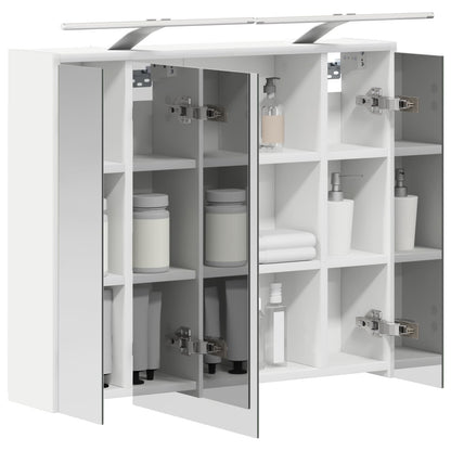 vidaXL Bathroom Mirror Cabinet White 73.5 x 16 x 62.5 cm