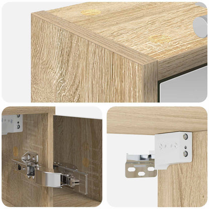 vidaXL Bathroom Mirror Cabinet Sonoma Oak 73.5 x 16 x 62.5 cm
