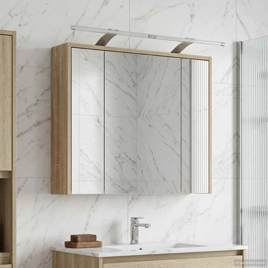 vidaXL Bathroom Mirror Cabinet Sonoma Oak 73.5 x 16 x 62.5 cm