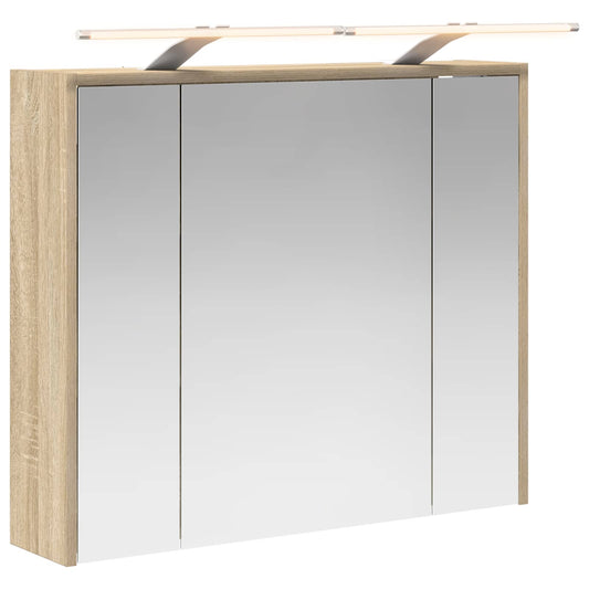 vidaXL Bathroom Mirror Cabinet Sonoma Oak 73.5 x 16 x 62.5 cm