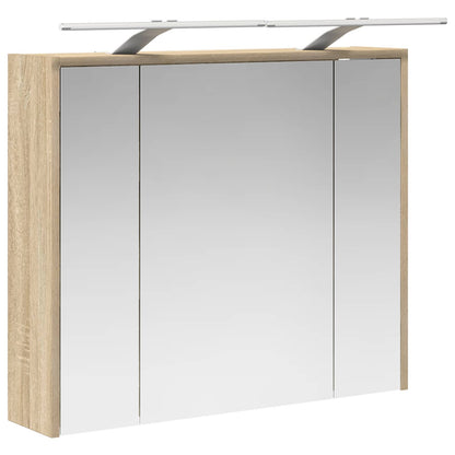 vidaXL Bathroom Mirror Cabinet Sonoma Oak 73.5 x 16 x 62.5 cm