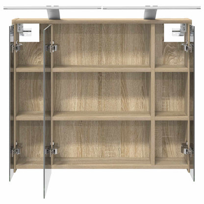 vidaXL Bathroom Mirror Cabinet Sonoma Oak 73.5 x 16 x 62.5 cm