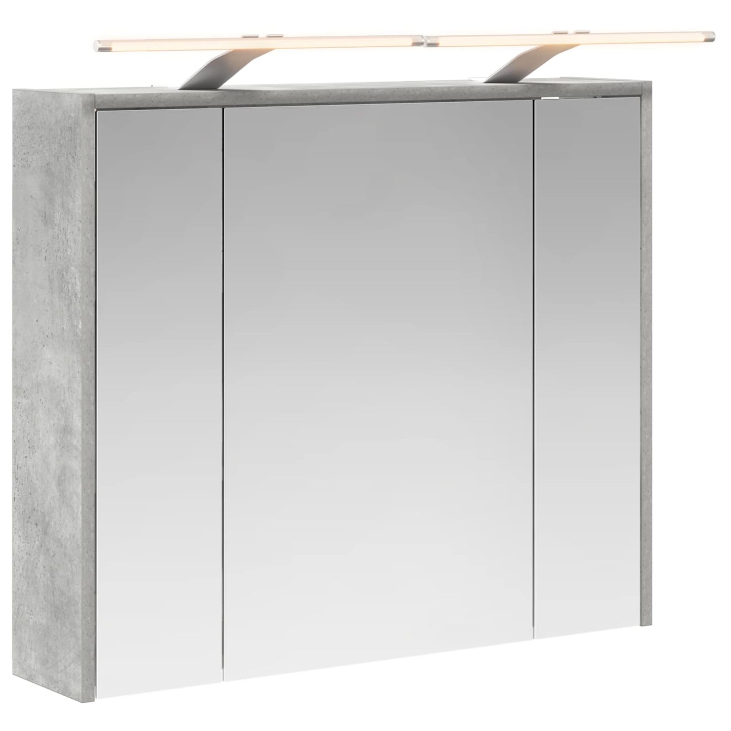 vidaXL Bathroom Mirror Cabinet Concrete Grey 73.5 x 16 x 62.5 cm