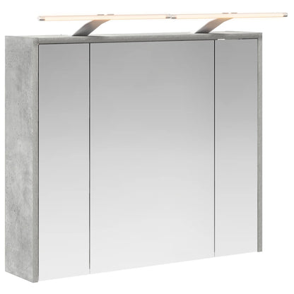 vidaXL Bathroom Mirror Cabinet Concrete Grey 73.5 x 16 x 62.5 cm