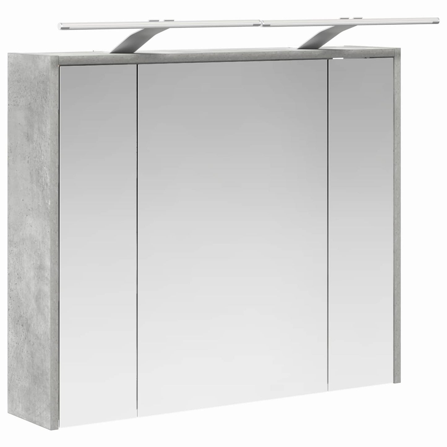 vidaXL Bathroom Mirror Cabinet Concrete Grey 73.5 x 16 x 62.5 cm