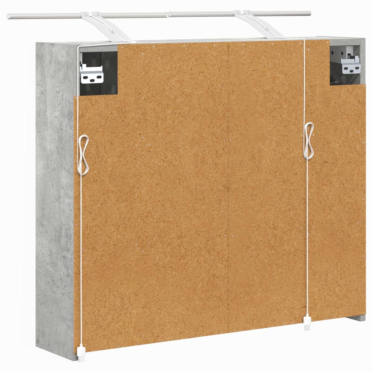 vidaXL Bathroom Mirror Cabinet Concrete Grey 73.5 x 16 x 62.5 cm