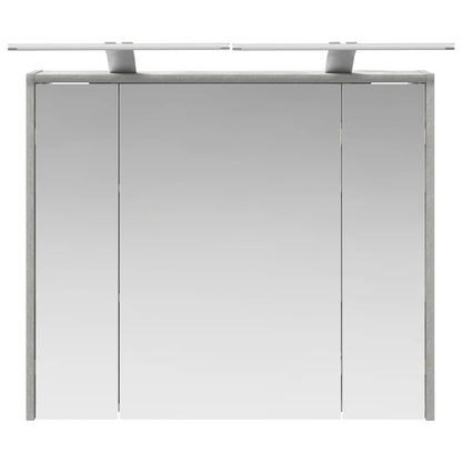vidaXL Bathroom Mirror Cabinet Concrete Grey 73.5 x 16 x 62.5 cm