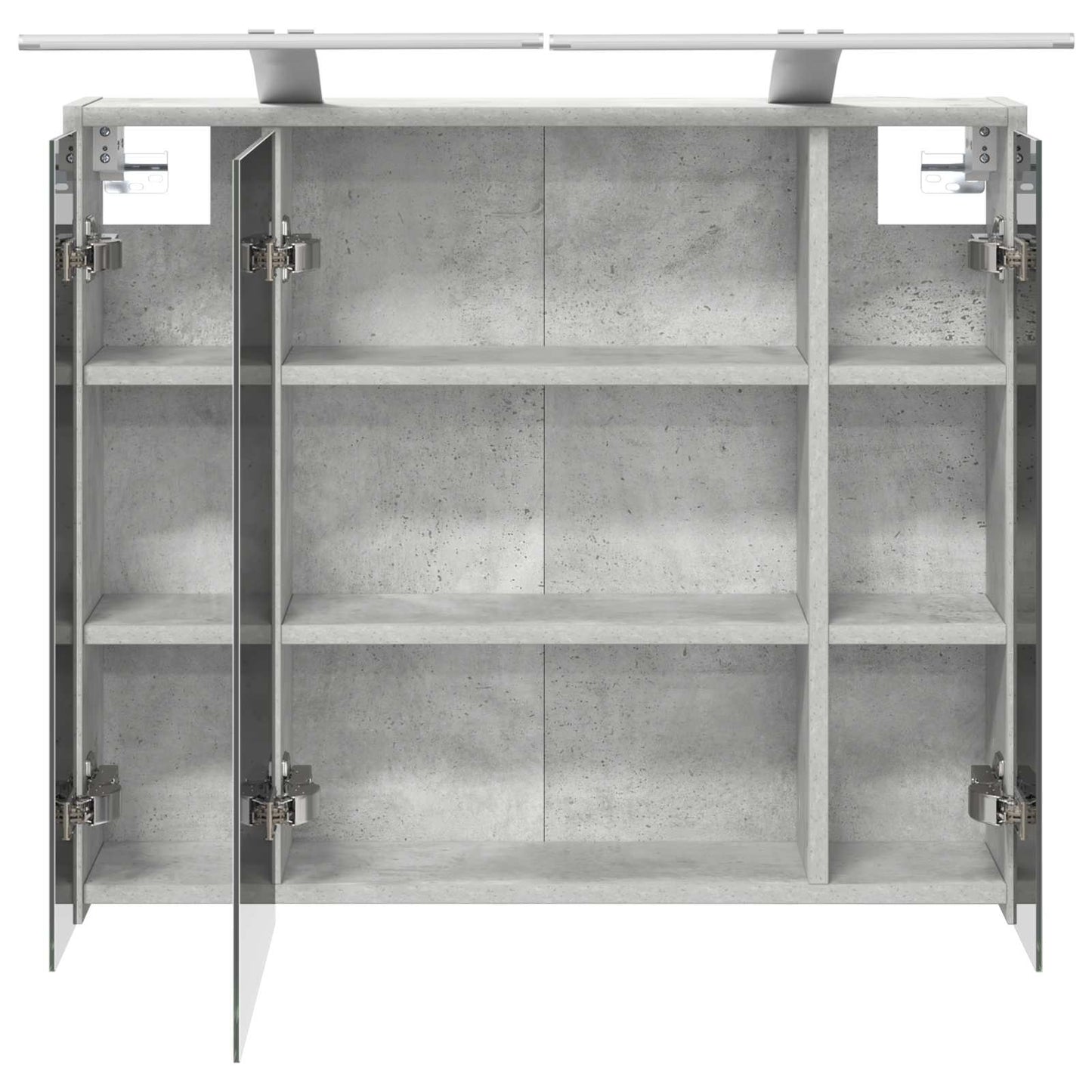 vidaXL Bathroom Mirror Cabinet Concrete Grey 73.5 x 16 x 62.5 cm