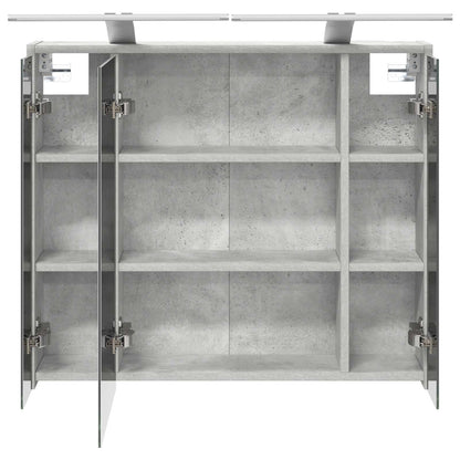 vidaXL Bathroom Mirror Cabinet Concrete Grey 73.5 x 16 x 62.5 cm