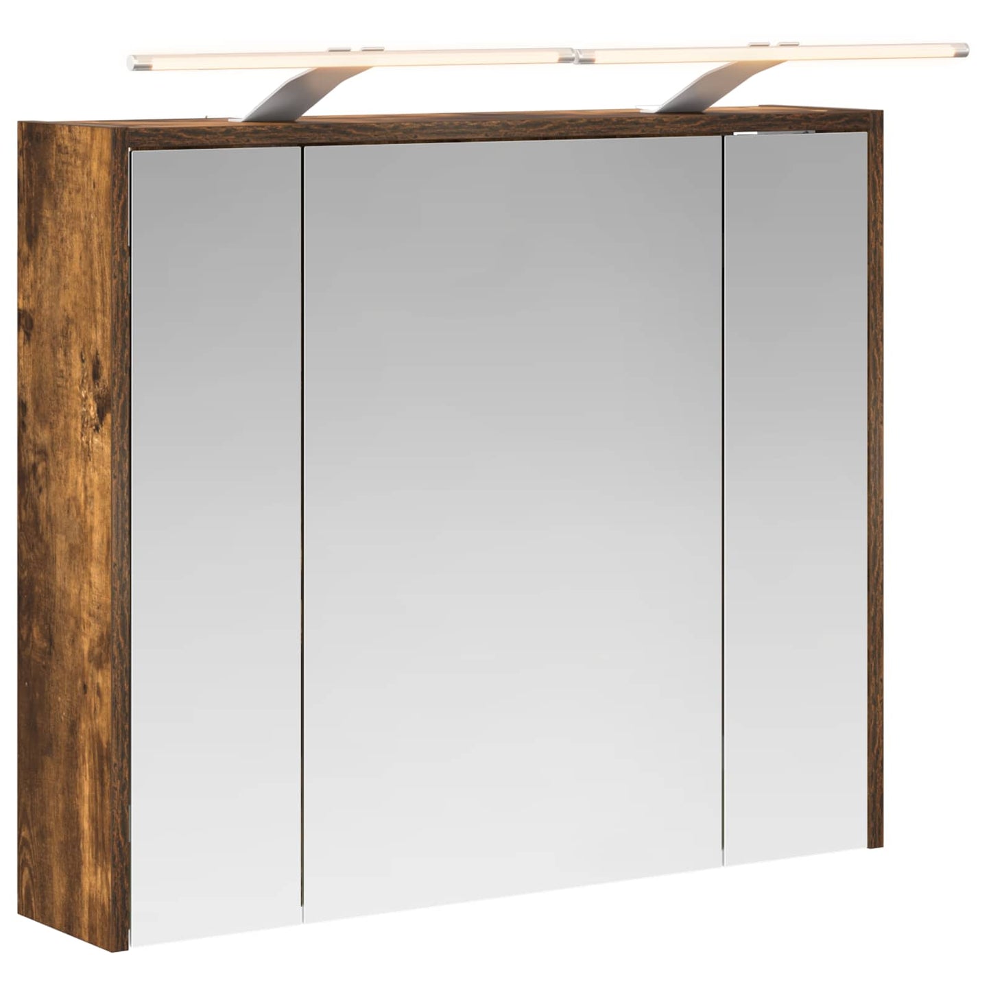 vidaXL Bathroom Mirror Cabinet Smoked Oak 73.5 x 16 x 62.5 cm