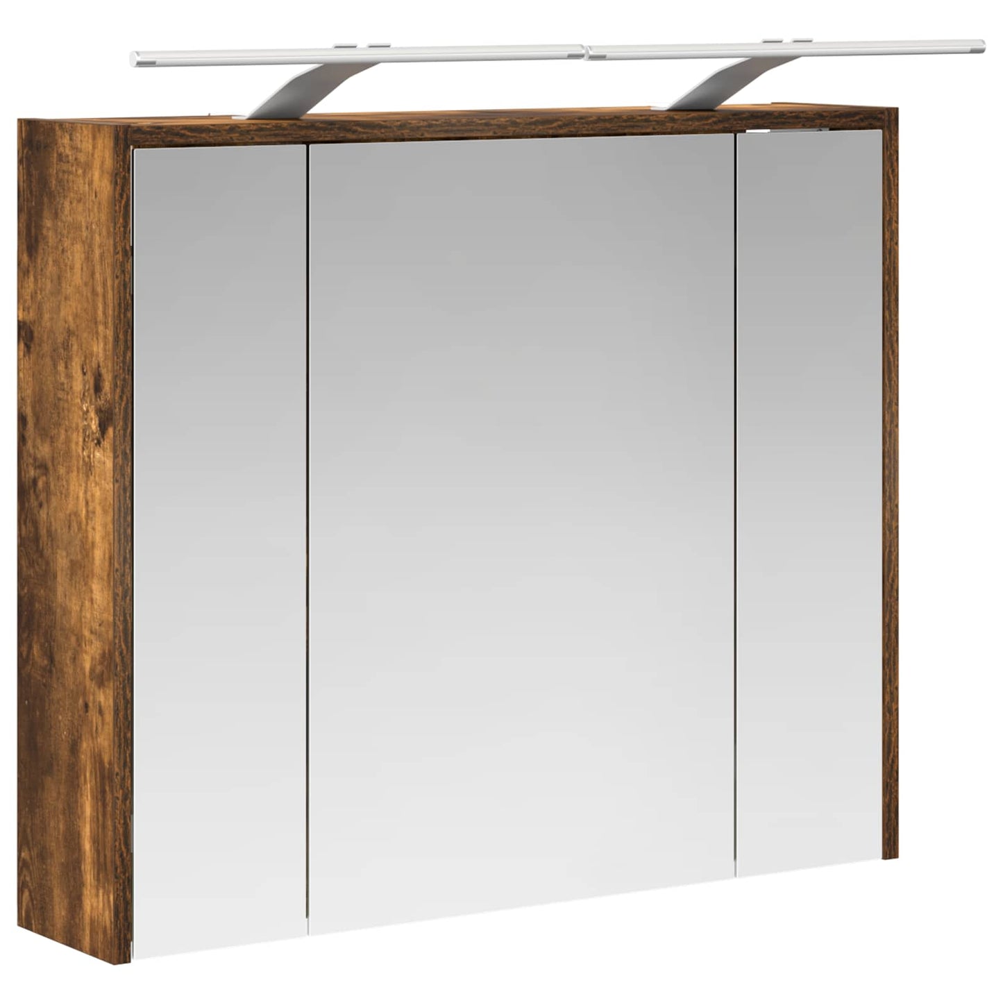 vidaXL Bathroom Mirror Cabinet Smoked Oak 73.5 x 16 x 62.5 cm
