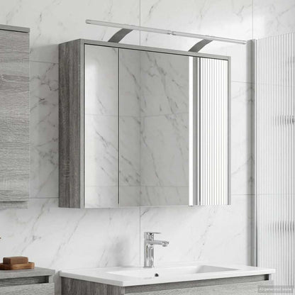 vidaXL Bathroom Mirror Cabinet Grey Sonoma 73.5 x 16 x 62.5 cm