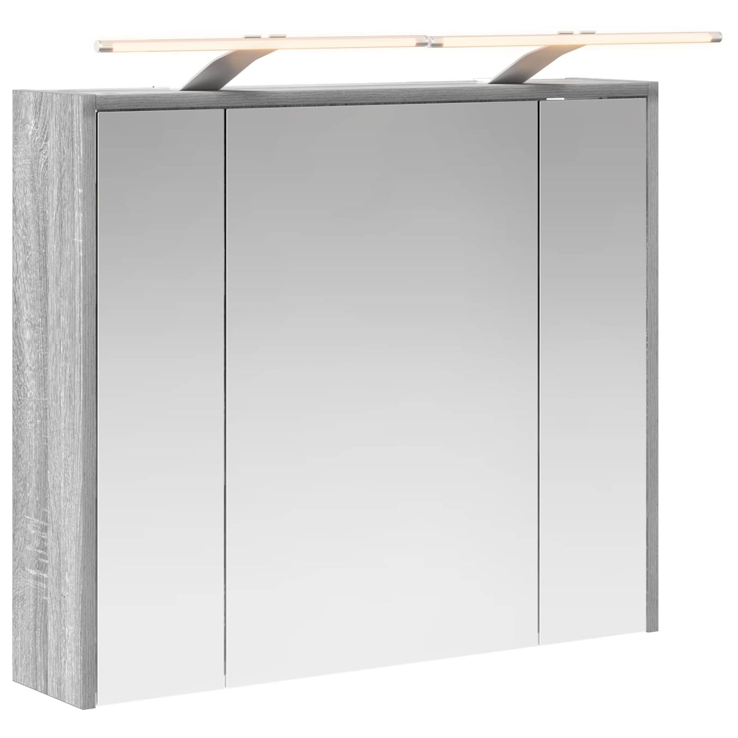 vidaXL Bathroom Mirror Cabinet Grey Sonoma 73.5 x 16 x 62.5 cm