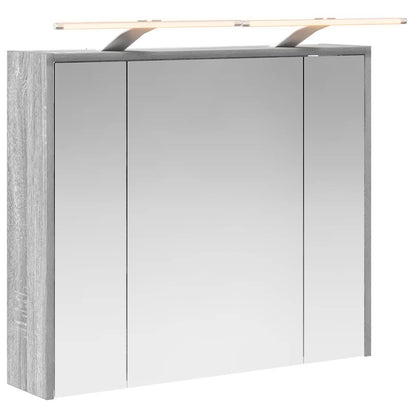 vidaXL Bathroom Mirror Cabinet Grey Sonoma 73.5 x 16 x 62.5 cm