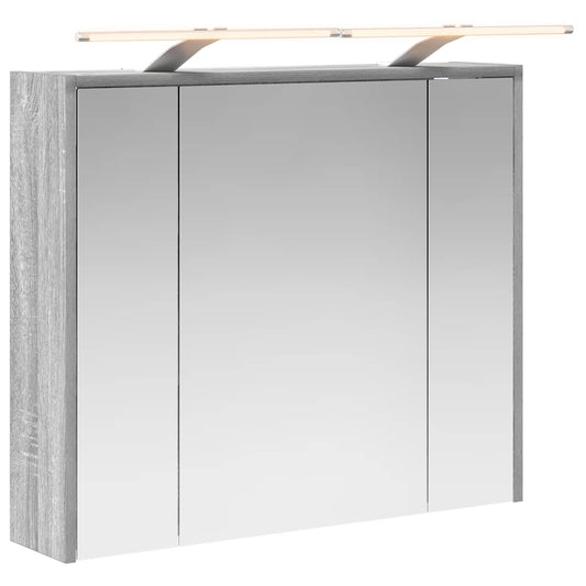 vidaXL Bathroom Mirror Cabinet Grey Sonoma 73.5 x 16 x 62.5 cm