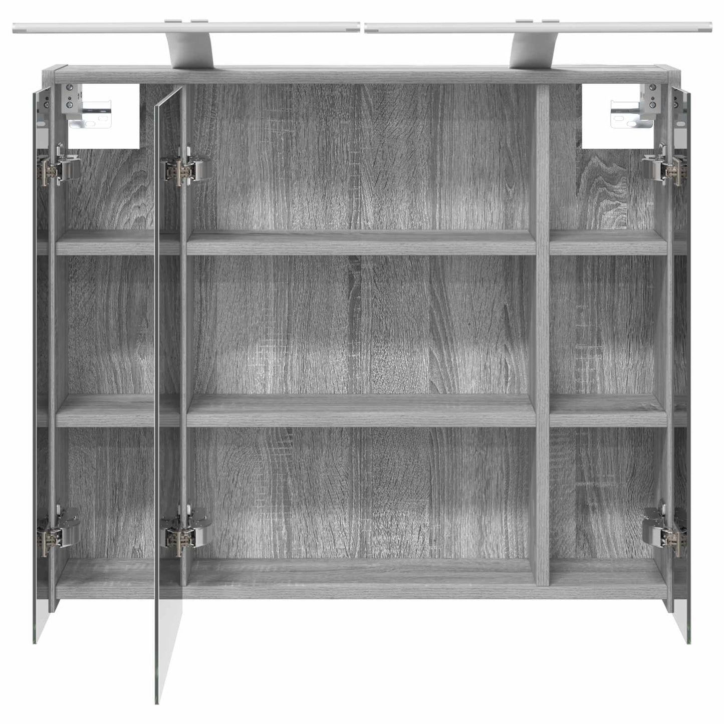 vidaXL Bathroom Mirror Cabinet Grey Sonoma 73.5 x 16 x 62.5 cm