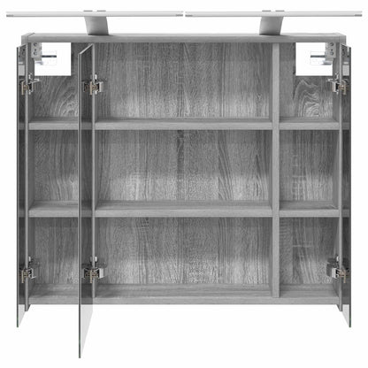 vidaXL Bathroom Mirror Cabinet Grey Sonoma 73.5 x 16 x 62.5 cm