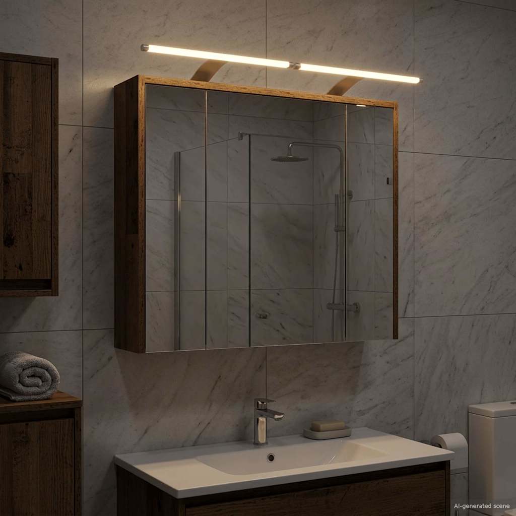 vidaXL Bathroom Mirror Cabinet Old Wood 73.5 x 16 x 62.5 cm