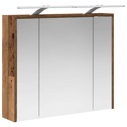 vidaXL Bathroom Mirror Cabinet Old Wood 73.5 x 16 x 62.5 cm