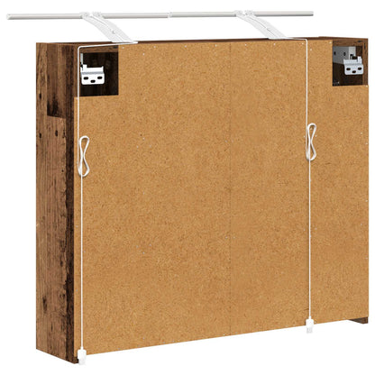 vidaXL Bathroom Mirror Cabinet Old Wood 73.5 x 16 x 62.5 cm