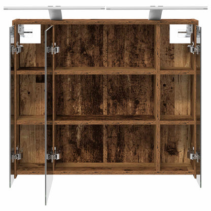vidaXL Bathroom Mirror Cabinet Old Wood 73.5 x 16 x 62.5 cm