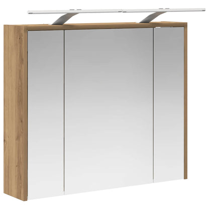 vidaXL Bathroom Mirror Cabinet Artisian Oak 73.5 x 16 x 62.5 cm