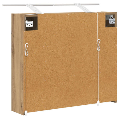 vidaXL Bathroom Mirror Cabinet Artisian Oak 73.5 x 16 x 62.5 cm