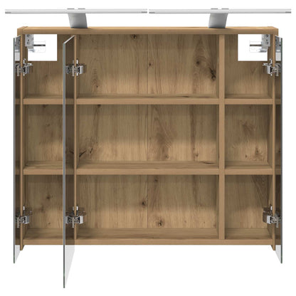 vidaXL Bathroom Mirror Cabinet Artisian Oak 73.5 x 16 x 62.5 cm