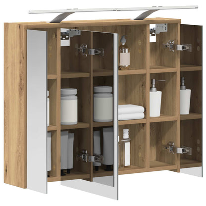 vidaXL Bathroom Mirror Cabinet Artisian Oak 73.5 x 16 x 62.5 cm