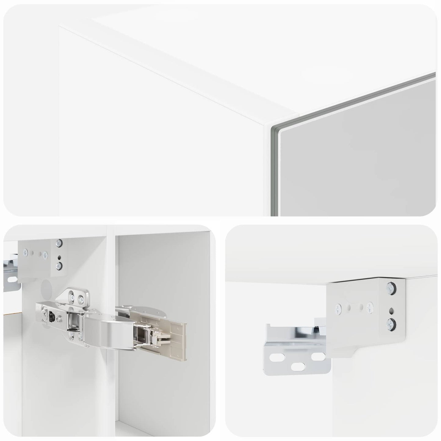 vidaXL Bathroom Mirror Cabinet White 60 x 14.5 x 70 cm Engineered wood