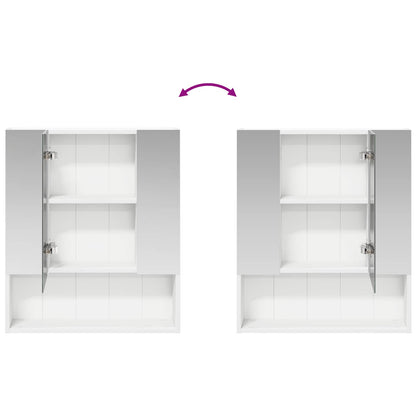vidaXL Bathroom Mirror Cabinet White 60 x 14.5 x 70 cm Engineered wood