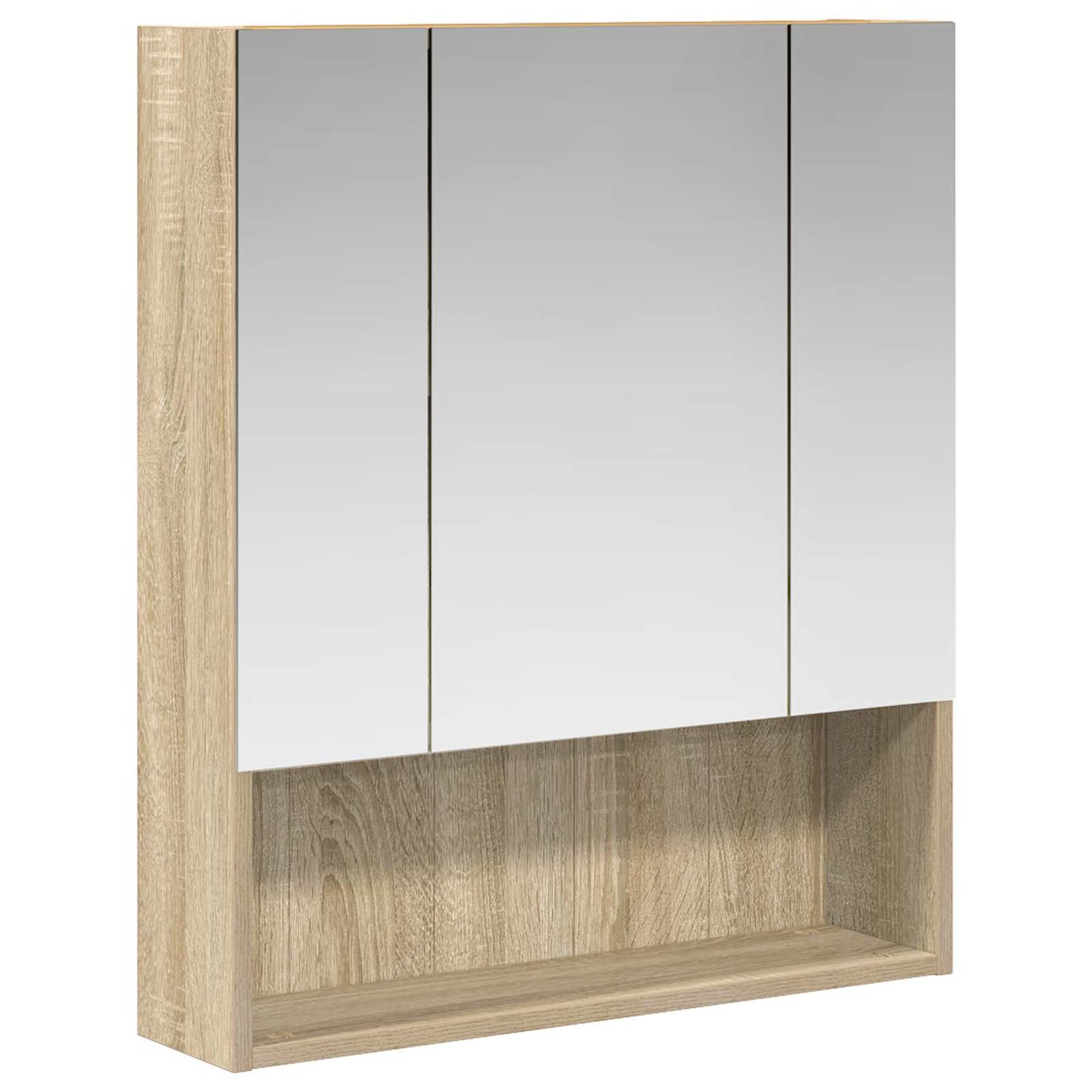 vidaXL Bathroom Mirror Cabinet with Shelf Sonoma Oak 60 x 14.5 x 70 cm