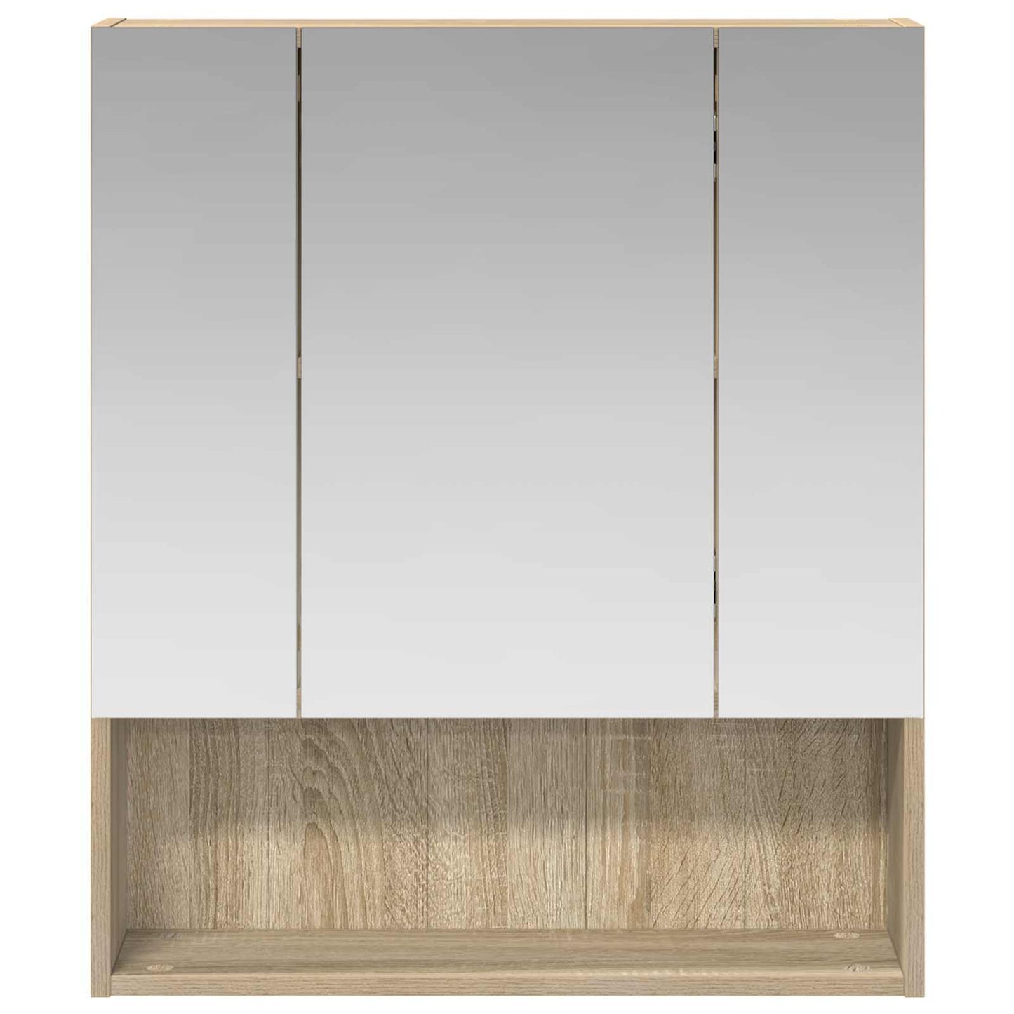 vidaXL Bathroom Mirror Cabinet with Shelf Sonoma Oak 60 x 14.5 x 70 cm