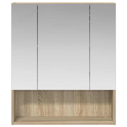 vidaXL Bathroom Mirror Cabinet with Shelf Sonoma Oak 60 x 14.5 x 70 cm